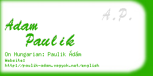 adam paulik business card
